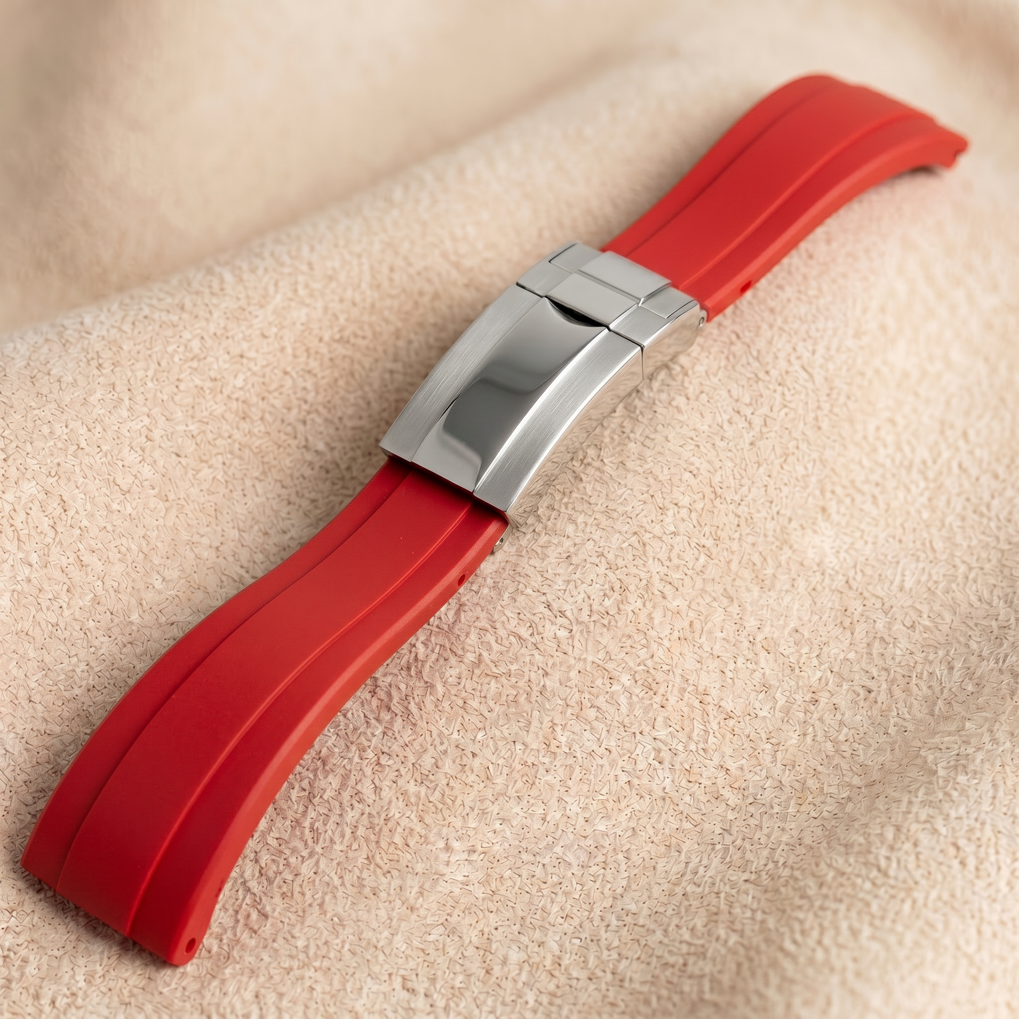 caoutchouc rouge argent