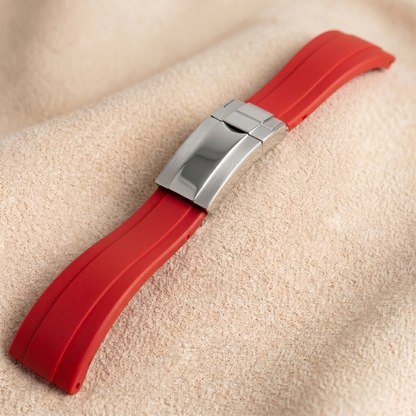 caoutchouc rouge argent