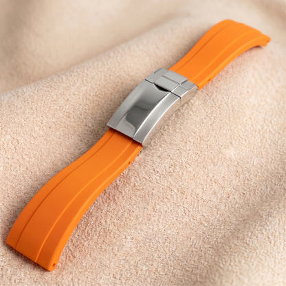 caoutchouc orange argent