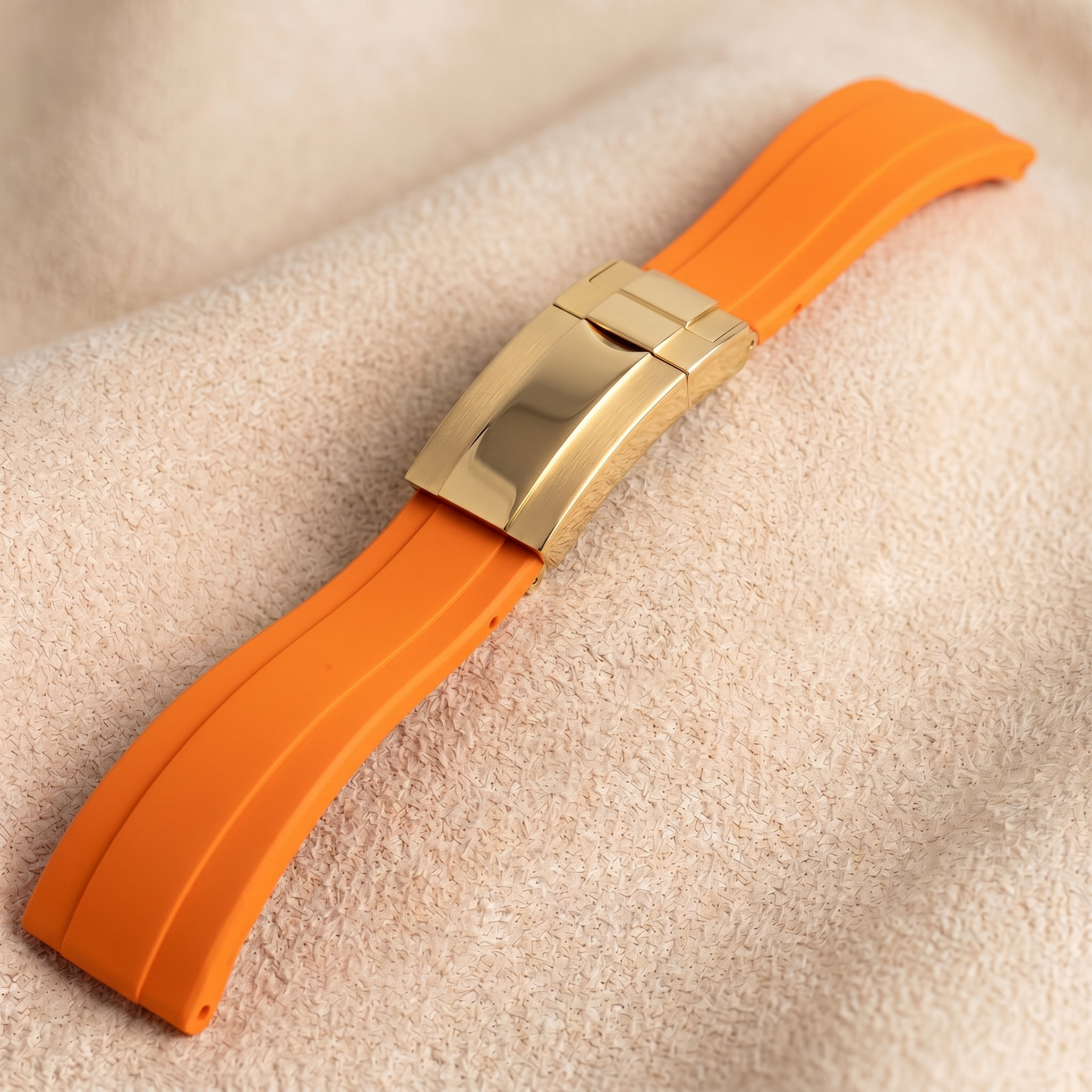 caoutchouc orange or jaune