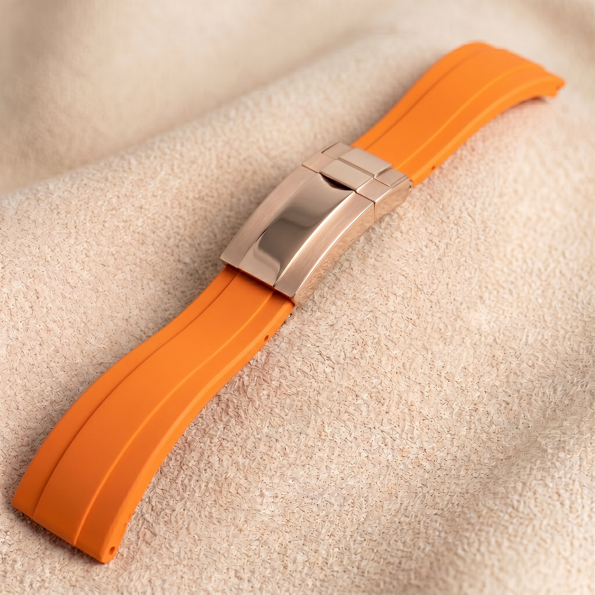 caoutchouc orange or rose